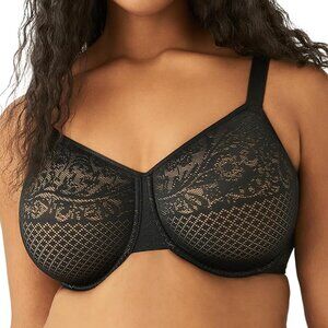 Wacoal 857210 Visual Effects Full Coverage Underwire Minimizer Bra 36DD BLACK
